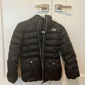 Girls’ Black North Face 550 Puffer Coat